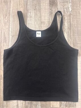 TNA Black Scoop Tank Top